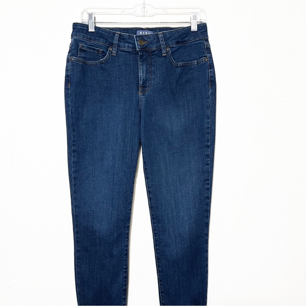 NYDJ Slimming Mid Rise Medium Wash Ankle Skinny Jeans - Picture 6 of 11